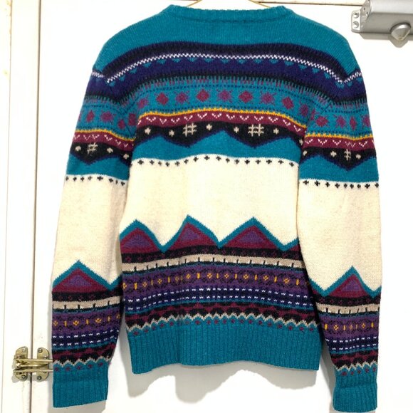 THE WOOLRICH WOMAN VINTAGE GRAPHIC KNITTED SWEATERS SIZE M - Picture 8 of 12